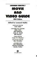 Leonard Maltin's Movie and Video Guide 1993 by: Leonard Maltin ISBN10: 0452268575